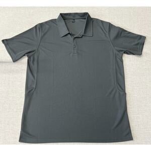 Dark Gray Performance Polo Shirt- Men's Large